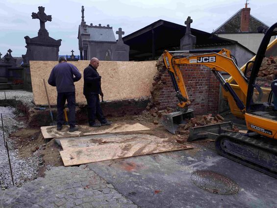 Mise en accessibilité de l'église d'Haynecourt, fin octobre 2017