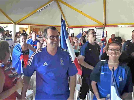 Dimanche 15 juillet 2018, Retransmission de la finale France-Croatie durant la coupe du monde de football à Haynecourt