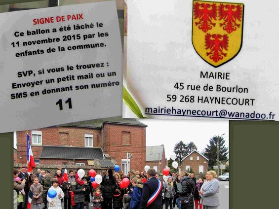 Mercredi 11 novembre 2015, Commémoration de l'armistice à Haynecourt