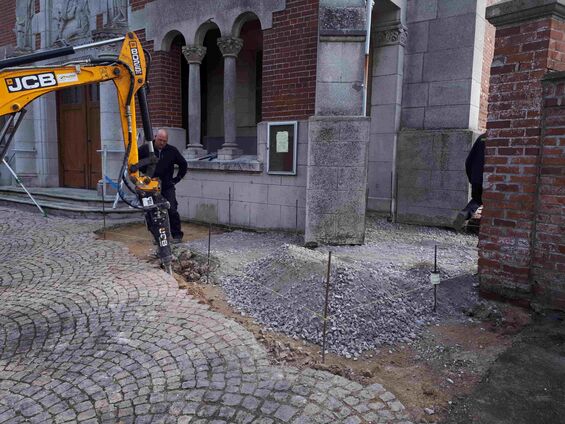 Mise en accessibilité de l'église d'Haynecourt, fin octobre 2017