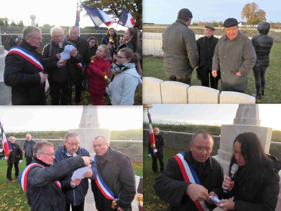 Samedi 10 novembre 2018, Veillée de commémoration de l'armistice à Haynecourt