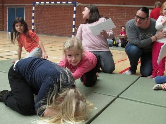 Jeudi 7 février 2019, Les élèves de maternelle d'Haynecourt à Féchain ... Vive le sport avec l'USEP !