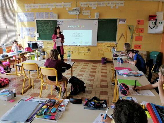 Vendredi 28 juin 2019, les élèves de la classe des CM1-CM2 du R.P.I. Haynecourt-Sancourt-Blécourt reçoivent un animateur dans le cadre du programme Watty à l'école
