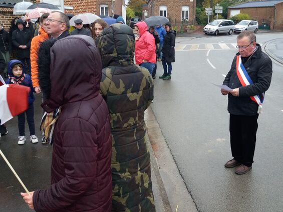 Lundi 11 novembre 2019, Commémoration de l'armistice à Haynecourt