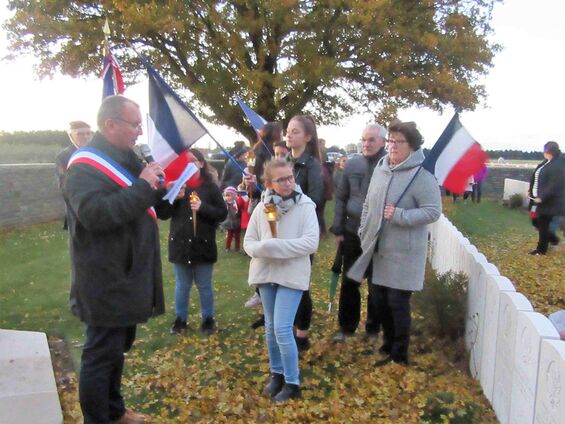 Samedi 10 novembre 2018, Veillée de commémoration de l'armistice à Haynecourt