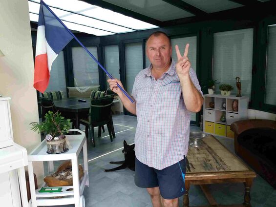 Vendredi 6 juillet 2018, Retransmission du match Uruguay-France durant la coupe du monde de football à Haynecourt