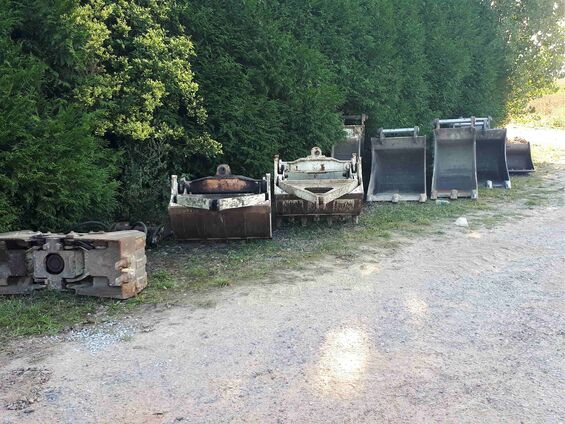 Travaux de busage du fossé de la plaque tournante en septembre 2018 à Haynecourt