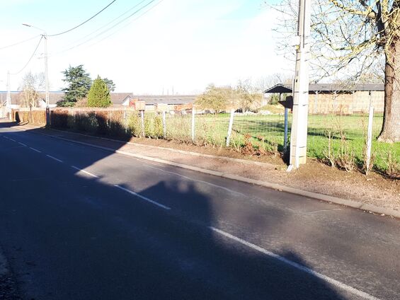 Travaux sur le trottoir de rue des Chanoines en novembre 2014