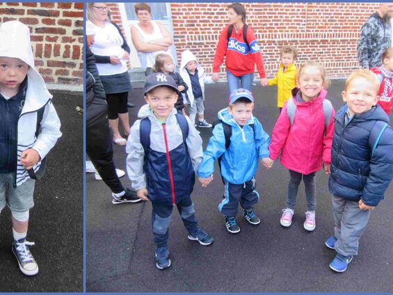 Vendredi 9 juin 2017, départ des élèves de maternelle pour le parc Mosaïc d'Houplin-Anscoine