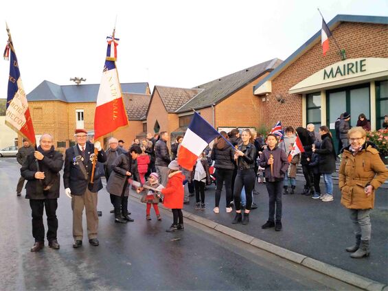 Samedi 10 novembre 2018, Veillée de commémoration de l'armistice à Haynecourt