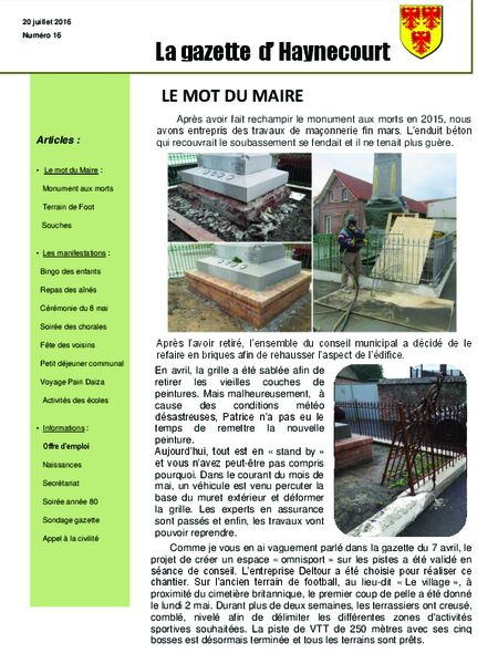 Gazette n°16