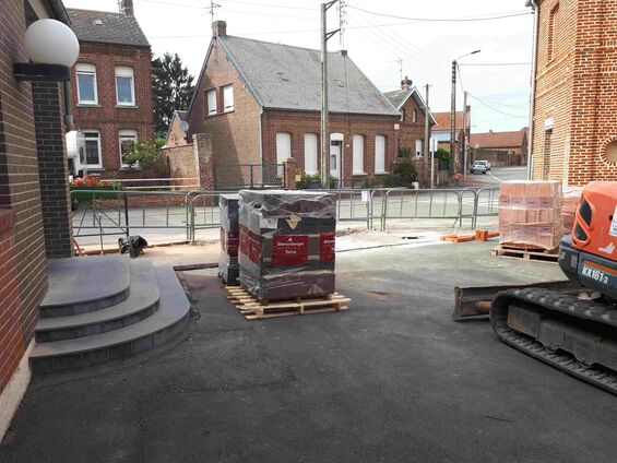 Travaux à l'école d'Haynecourt, juillet 2017