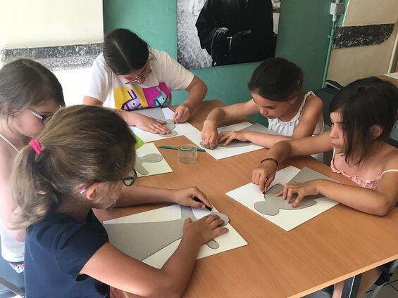 Mardi 25 juin 2019, Les élèves du RPI visitent la maison des géants à Ath