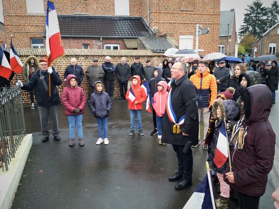 Lundi 11 novembre 2019, Commémoration de l'armistice à Haynecourt