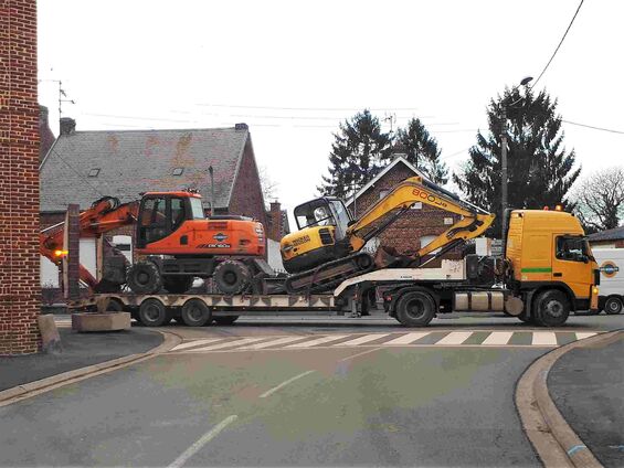 Travaux de raccordement de la fibre optique à Haynecourt en 2018