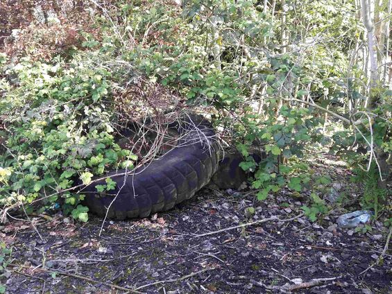 Déchets sur les pistes d'Haynecourt avant 2016