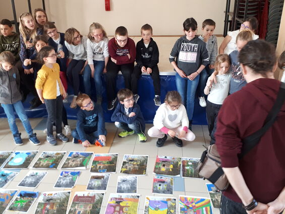 Lundi 1er avril 2019, Dans le cadre du CLEA, nos élèves du R.P.I rencontrent Stéphane Billot à Sancourt