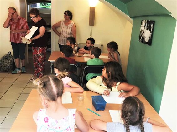 Mardi 25 juin 2019, Les élèves du RPI visitent la maison des géants à Ath