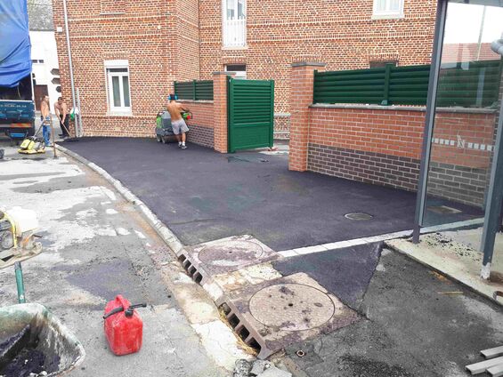 Travaux à l'école d'Haynecourt, juillet 2017