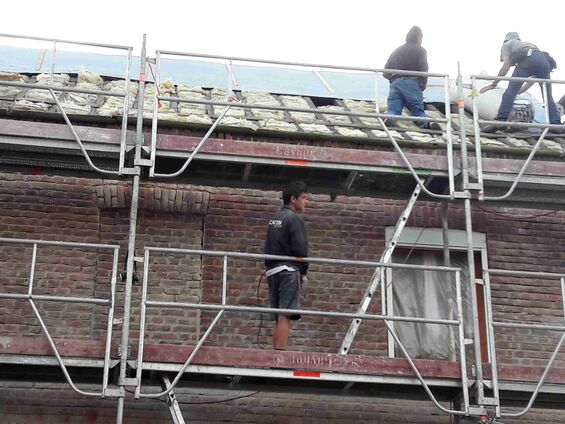 Travaux sur la maison au 1 rue de Bourlon à Haynecourt en 2016