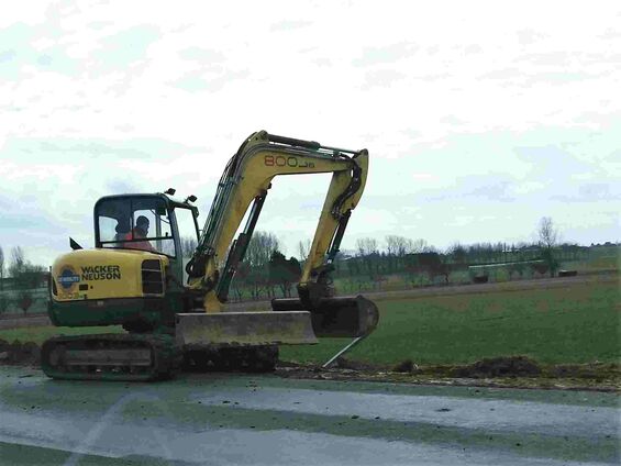 Travaux de raccordement de la fibre optique à Haynecourt en 2018