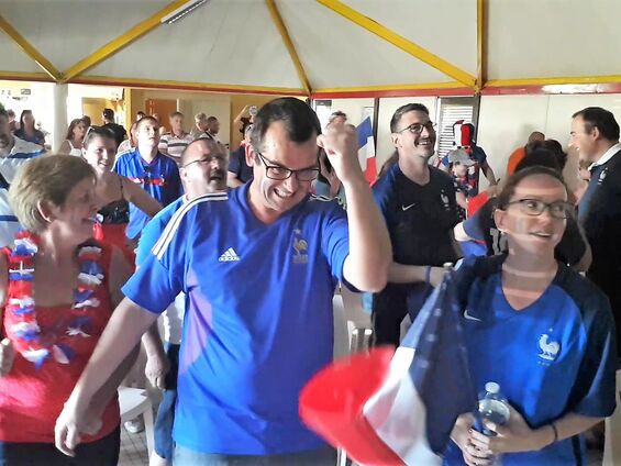 Dimanche 15 juillet 2018, Retransmission de la finale France-Croatie durant la coupe du monde de football à Haynecourt