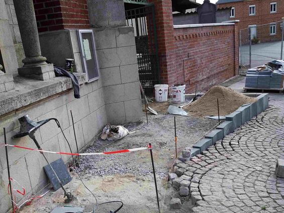 Mise en accessibilité de l'église d'Haynecourt, fin octobre 2017