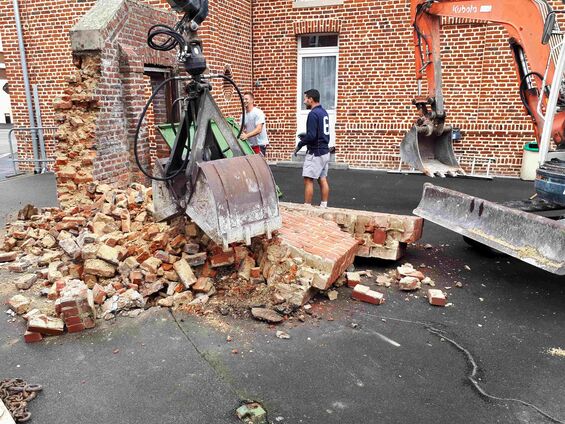 Travaux à l'école d'Haynecourt, juillet 2017