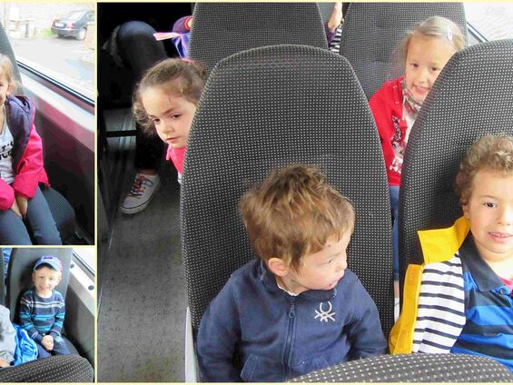 Vendredi 9 juin 2017, départ des élèves de maternelle pour le parc Mosaïc d'Houplin-Anscoine