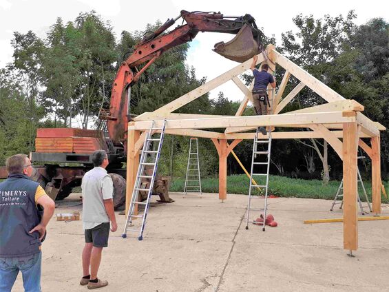 Vendredi 30 juin 2017, Montage du kiosque