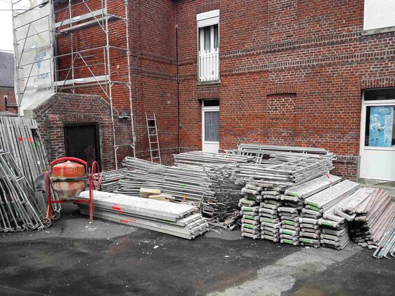 Travaux sur la maison au 1 rue de Bourlon à Haynecourt en 2016