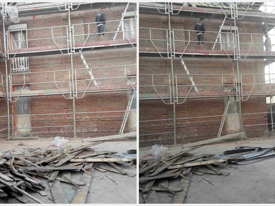 Travaux sur la maison au 1 rue de Bourlon à Haynecourt en 2016
