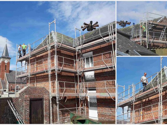 Travaux sur la maison au 1 rue de Bourlon à Haynecourt en 2016