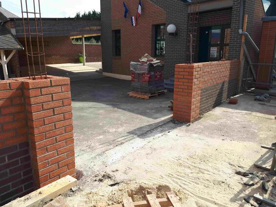 Travaux à l'école d'Haynecourt, juillet 2017
