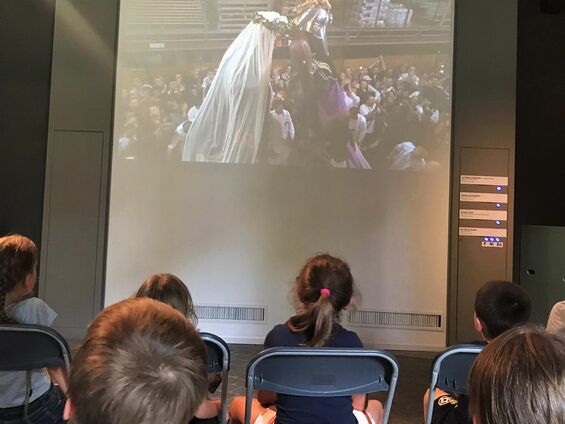 Mardi 25 juin 2019, Les élèves du RPI visitent la maison des géants à Ath