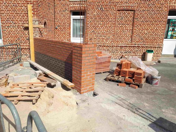 Travaux à l'école d'Haynecourt, juillet 2017