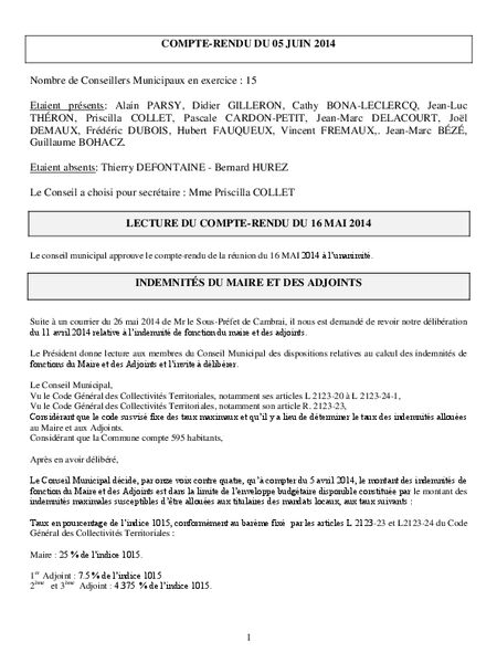 Compte-rendu juin 2014