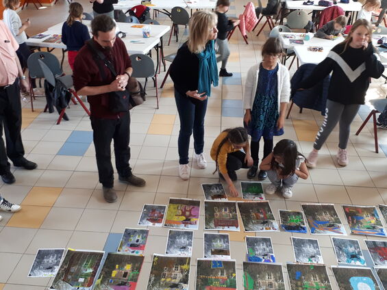Lundi 1er avril 2019, Dans le cadre du CLEA, nos élèves du R.P.I rencontrent Stéphane Billot à Sancourt