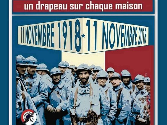 Samedi 10 et dimanche 11 novembre 2018, Un drapeau sur chaque maison à Haynecourt
