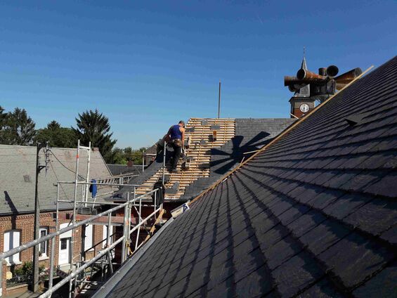 Travaux sur la maison au 1 rue de Bourlon à Haynecourt en 2016