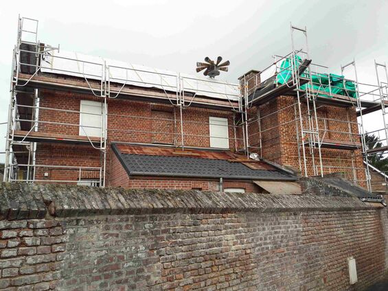 Travaux sur la maison au 1 rue de Bourlon à Haynecourt en 2016