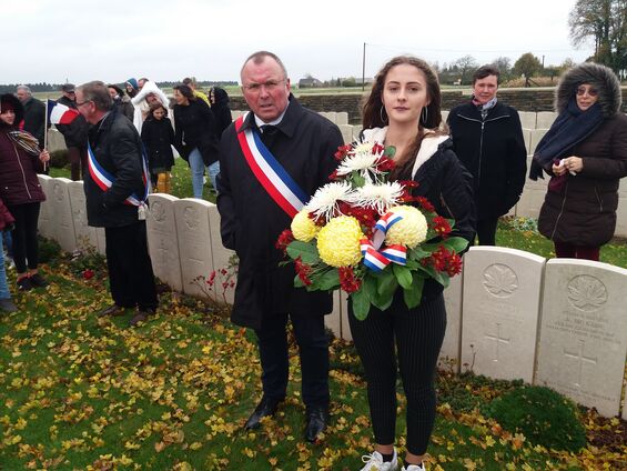 Lundi 11 novembre 2019, Commémoration de l'armistice à Haynecourt