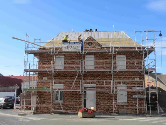 Travaux sur la maison au 1 rue de Bourlon à Haynecourt en 2016