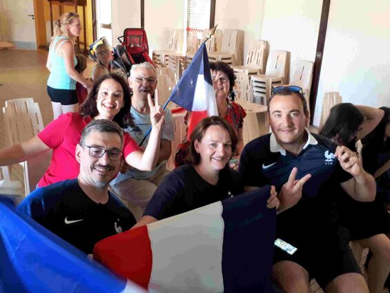 Dimanche 15 juillet 2018, Retransmission de la finale France-Croatie durant la coupe du monde de football à Haynecourt