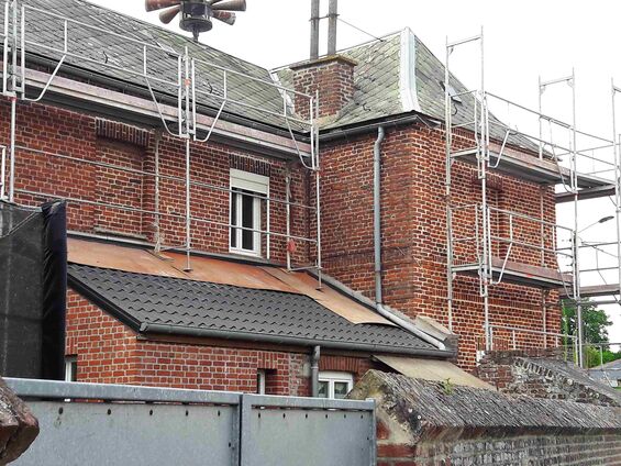 Travaux sur la maison au 1 rue de Bourlon à Haynecourt en 2016