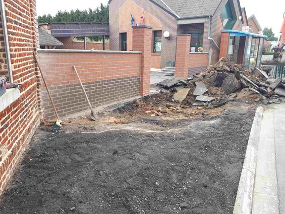 Travaux à l'école d'Haynecourt, juillet 2017