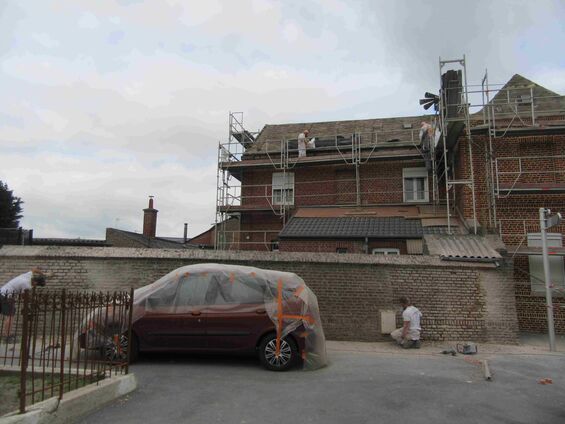 Travaux sur la maison au 1 rue de Bourlon à Haynecourt en 2016
