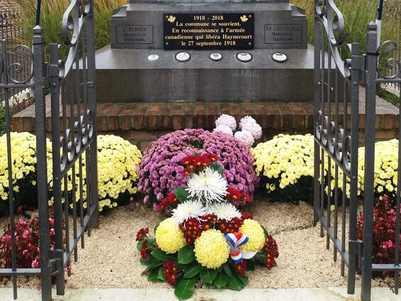 Lundi 11 novembre 2019, Commémoration de l'armistice à Haynecourt