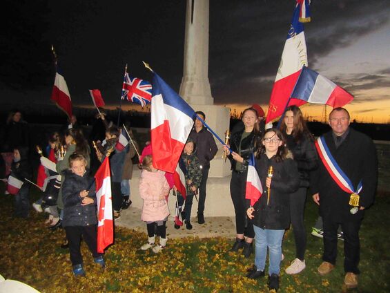 Samedi 10 novembre 2018, Veillée de commémoration de l'armistice à Haynecourt