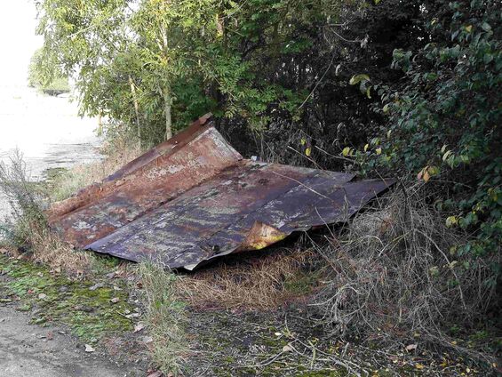 Déchets sur les pistes d'Haynecourt avant 2016